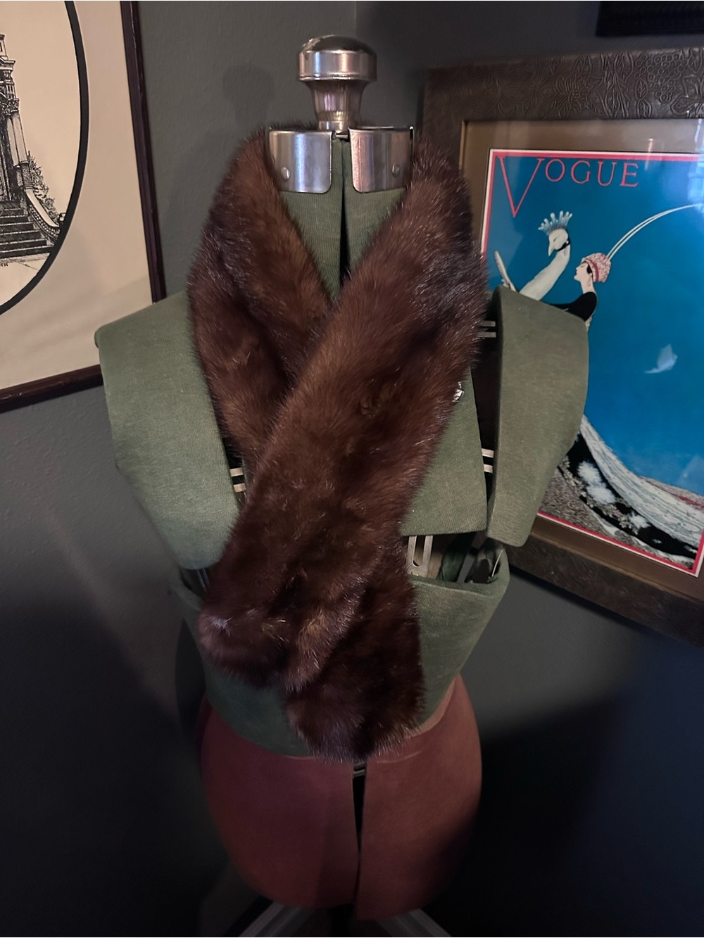 Vintage Mink Fur Scarf Stole - Accessory
